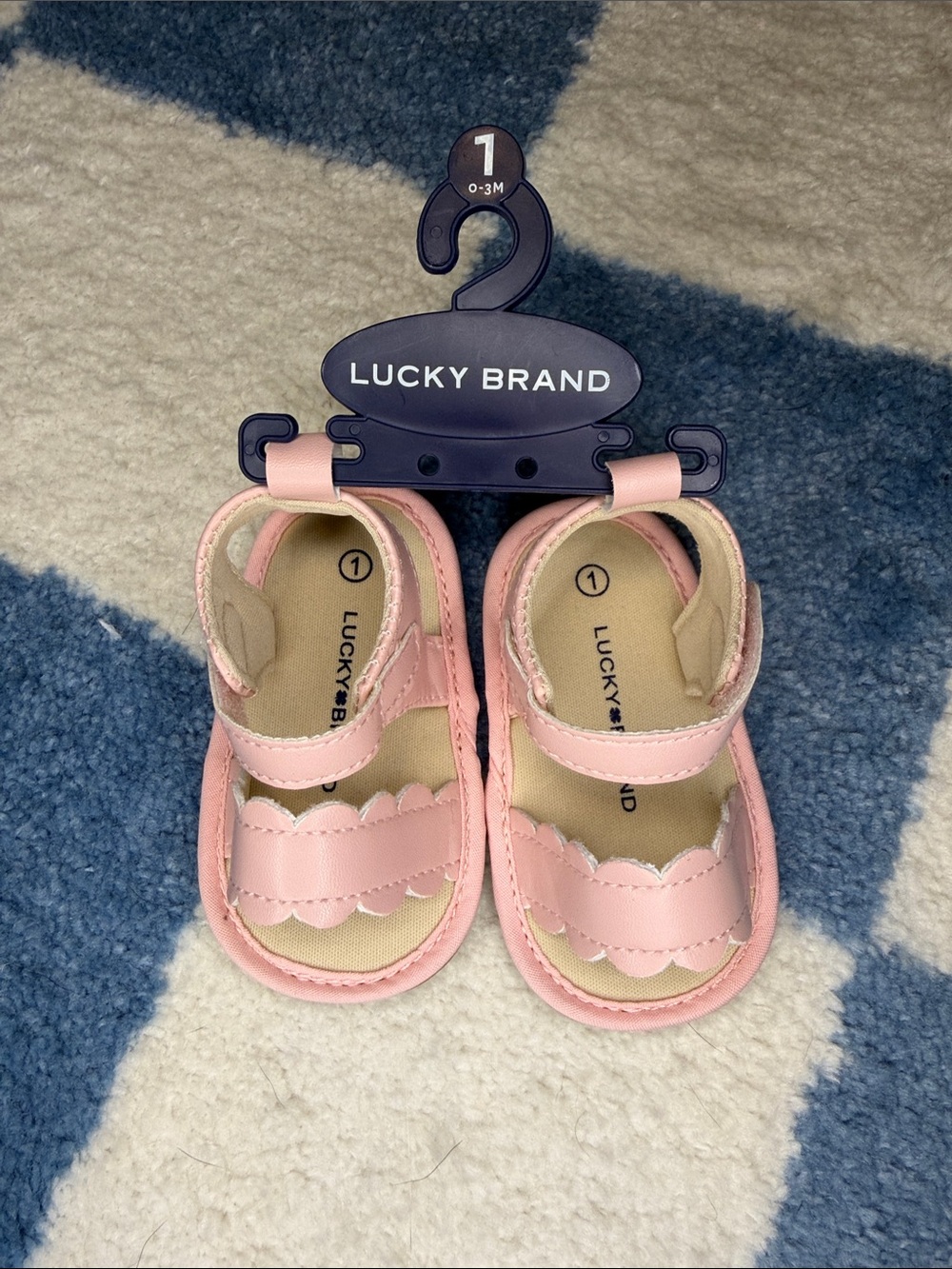 Lucky Brand Pink Scalloped Baby Sandals